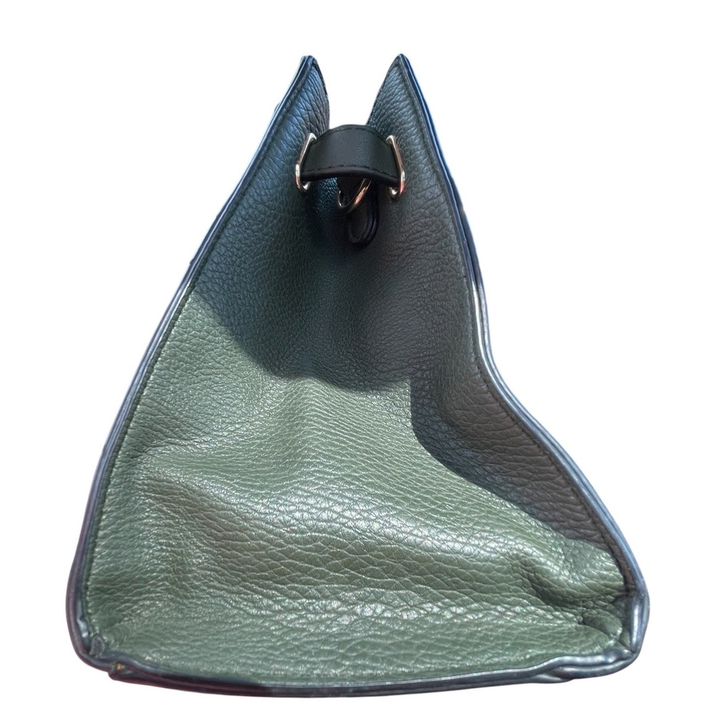 Mia K Collection Forest Green Snakeskin Satchel Handbag Gold Hardware MKF-7115GN - Picture 7 of 11